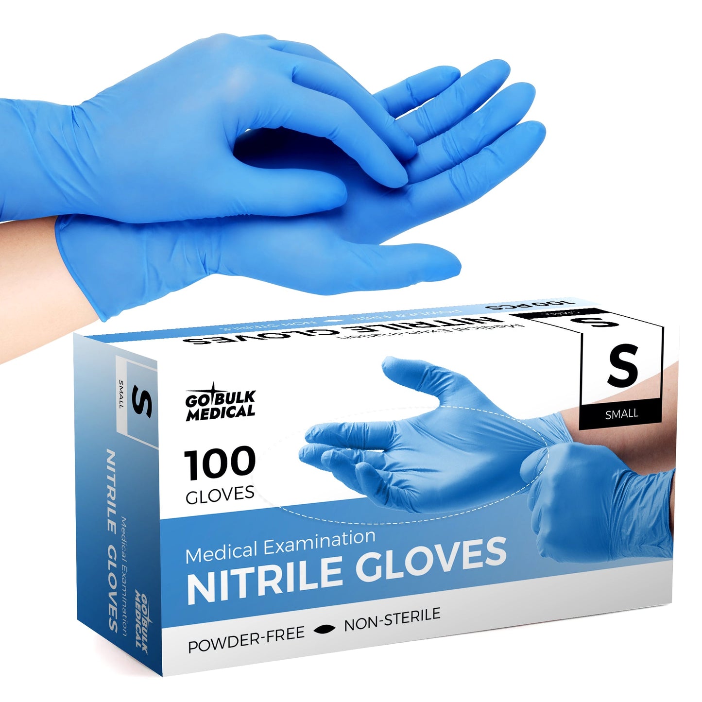 Nitrile Gloves Case of 1000 4 mil Thick Powder-Free Heavy Duty Disposable Blue Gloves