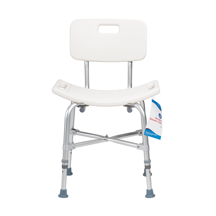 Dynarex Bariatric Shower Chair w/ Back, White, 1pc/bx,4bx/cs