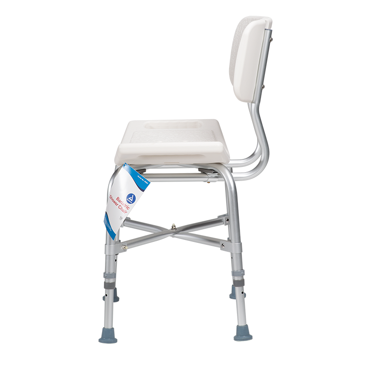 Dynarex Bariatric Shower Chair w/ Back, White, 1pc/bx,4bx/cs