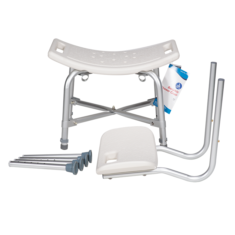 Dynarex Bariatric Shower Chair w/ Back, White, 1pc/bx,4bx/cs