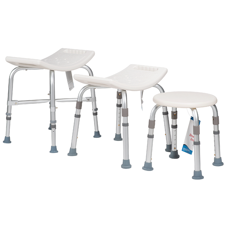 Dynarex Shower Stool, White, 1pc/bx,4bx/cs Total Count: 4pcs