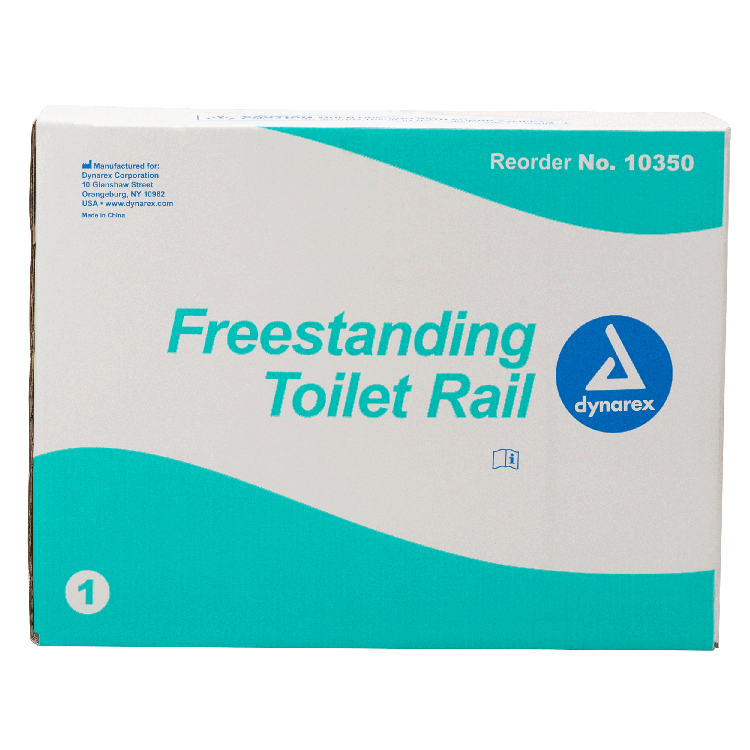 Dynarex Freestanding Toilet Rail, White