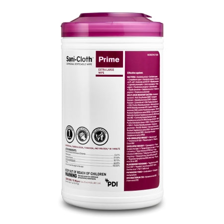 Sani-Cloth Prime Sani-Cloth Prime Surface Disinfectant Cleaner Premoistened Germicidal Manual Pull Wipe 70 Count Canister Alcohol Scent NonSterile
WIPE, GERM SANI-CLOTH PRIME DISP XLG 7.5"X15" (70/CN 6CN/CS)