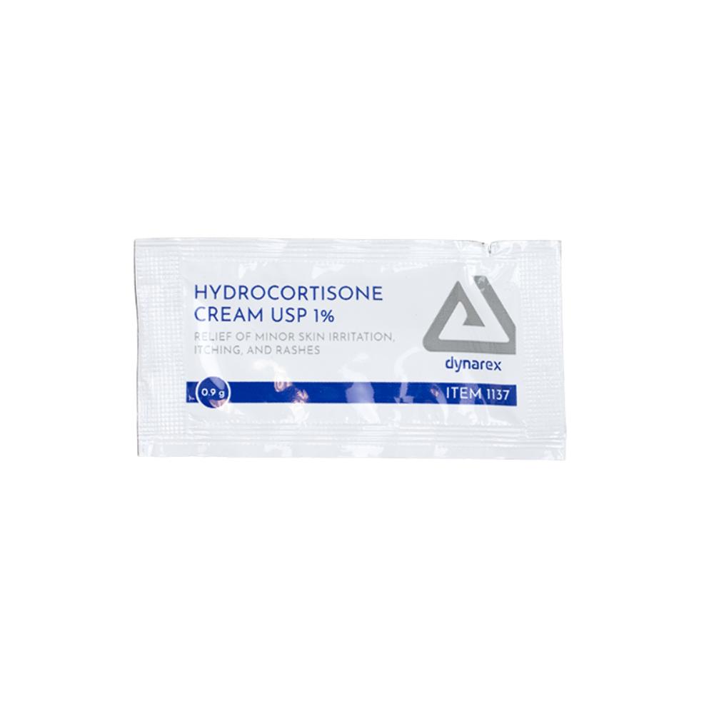 Dynarex Hydrocortisone Cream, 0.9 g Foil Packet, 6/bx, 100bxs/case (600 Count)