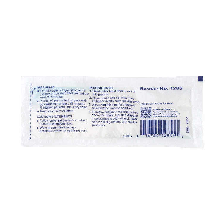Dynarex Fluid Solidifier, 10g Pouch, 200pcs/case (200 Count)