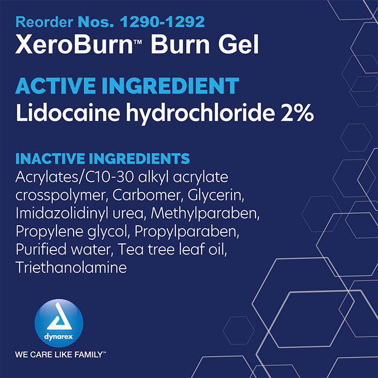 Dynarex XeroBurn Burn Gel, 3.5 g Packet, 6ea/case, 100bxs/case (600 Count)
