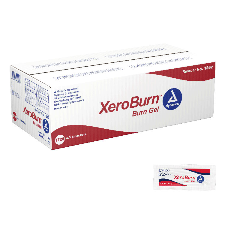 Dynarex XeroBurn Burn Gel, 3.5 g Packet, Bulk, 1728/case (1728 Count)