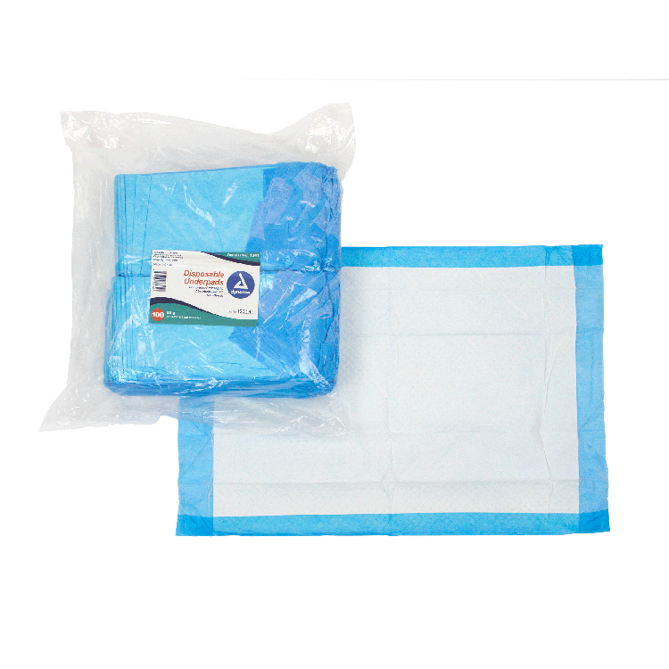 Dynarex Disposable Underpads, 17" x 24" (22 g), 100ea/bag, 3bags/case (300 Count)