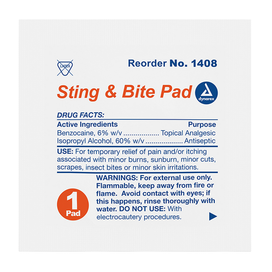 Dynarex Sting & Bite Pad, 3000ea/cs (3000 Count)