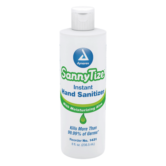 Dynarex SannyTize Instant Hand Sanitizer, 8 oz. Round Bottle, 48bot/case (48 Count)