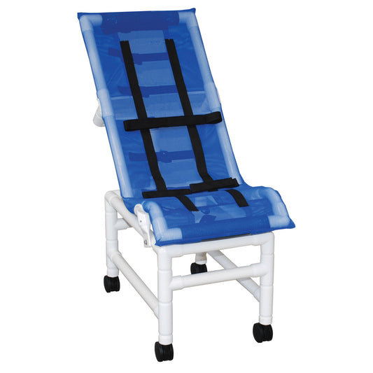 MJM International 191-XLC Reclining bath / shower chair (X-LARGE), with base & casters, 225 lbs weight capacity