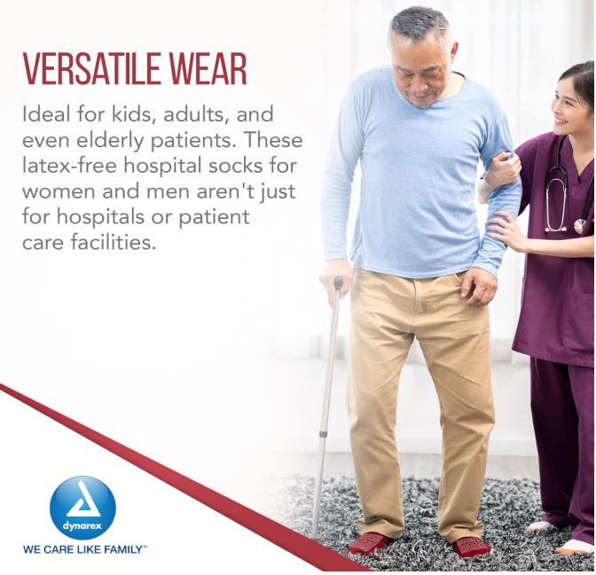 Dynarex Double Sided Slipper Socks - 48pairs/case (48 Count)