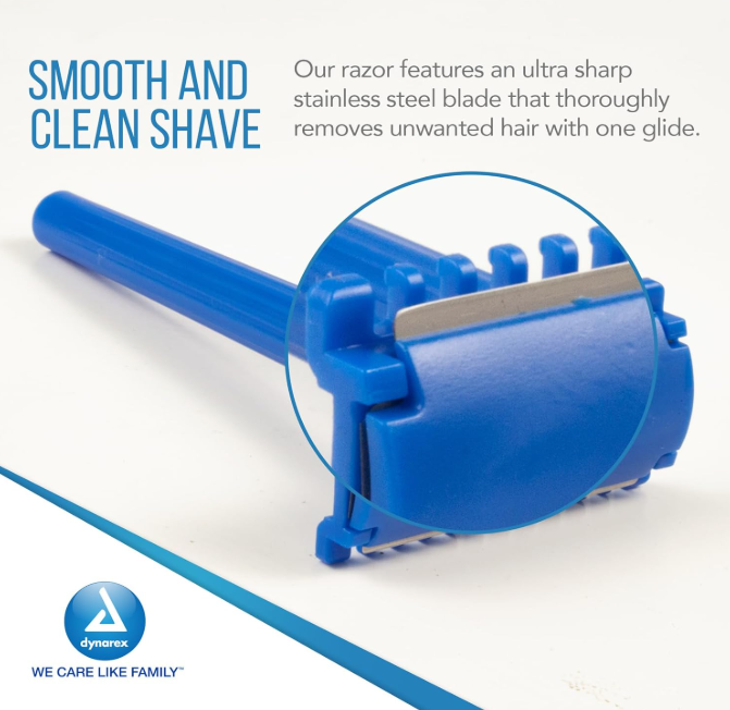 Dynarex Double Sided Shave Prep Razors, 100ea/bx, 5bxs/case (500 Count)