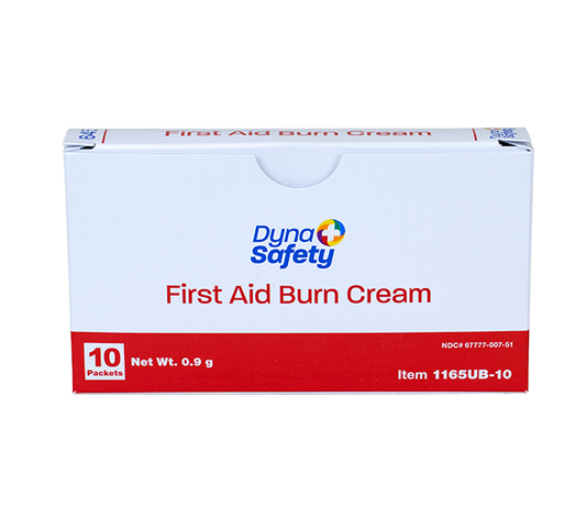 Dynarex First Aid Burn Cream, 0.9 g Foil Packet, 10/bx, 100bxs/case (1000 Count)
