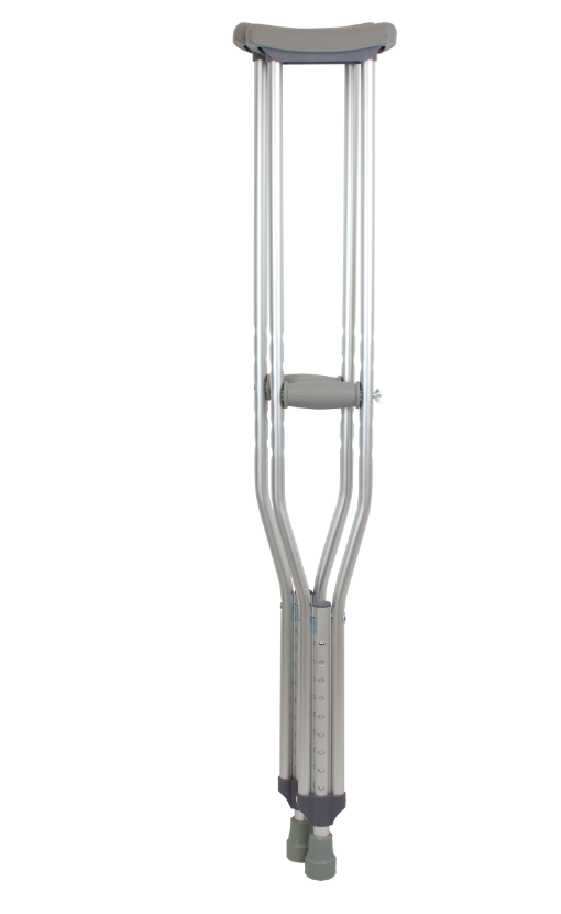 Dynarex Aluminum Crutches Pair - Adult, 5'2" - 5'10" 8pks/case. (8 Pairs)