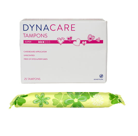 Dynarex Super Tampons Cardboard Applicator, 9-12gr absorbency, 25ea/bx, 9bxs/cs (225 Count)