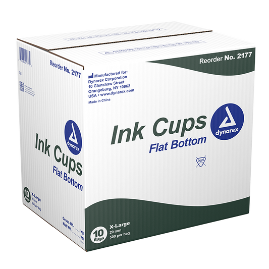 Dynarex Ink Cups - Flat bottom, 20 mm, X-Large, 500ea/bag, 10bags/case (5000 Count)