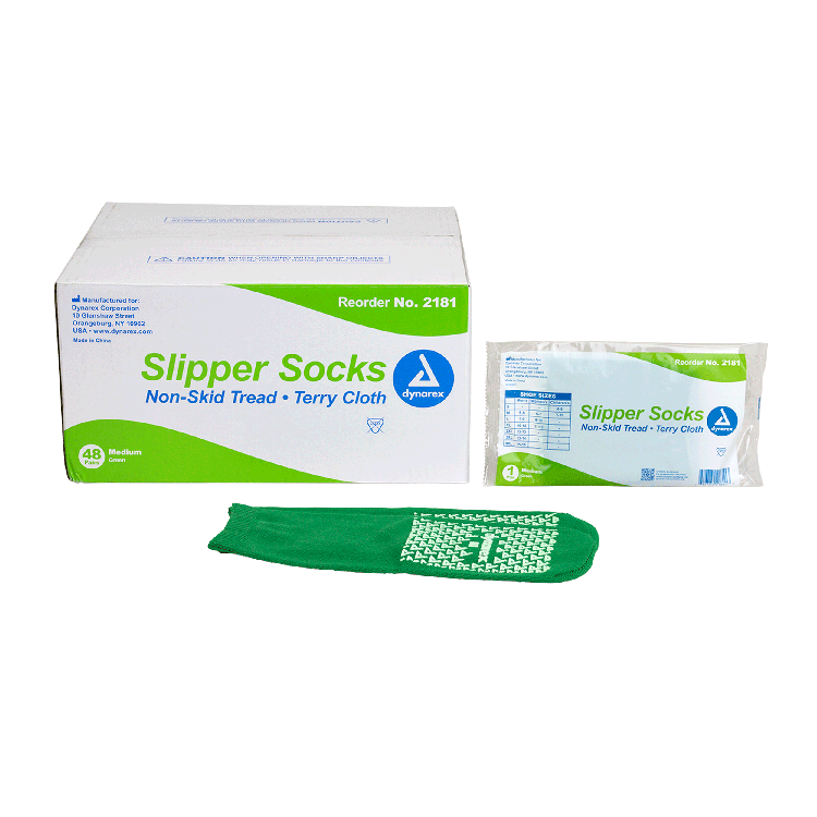 Dynarex Single Sided Slipper Socks - 48pairs/case (48 Pairs)