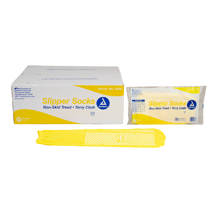 Dynarex Single Sided Slipper Socks - 48pairs/case (48 Pairs)