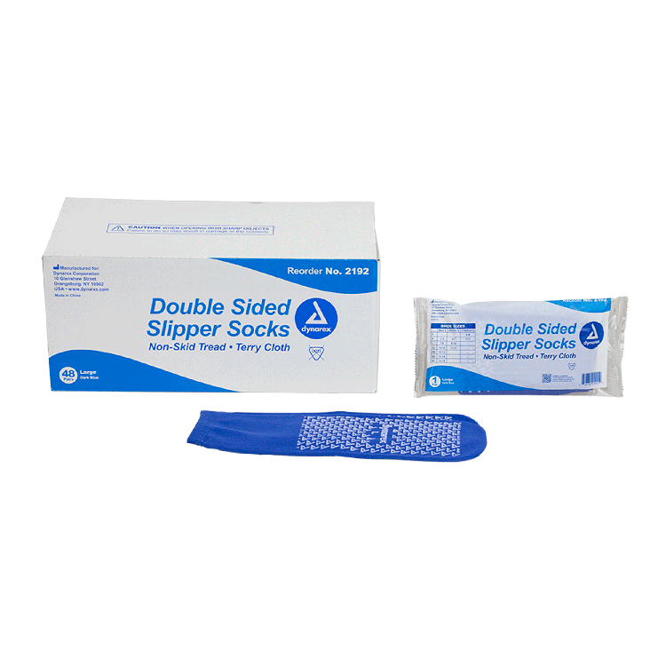 Dynarex Double Sided Slipper Socks - 48pairs/case (48 Count)