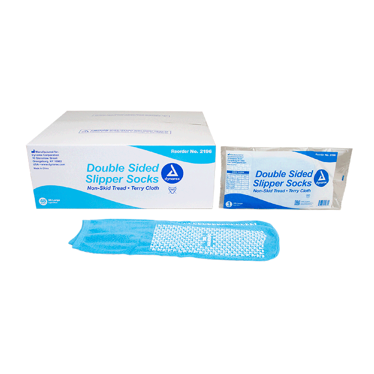 Dynarex Double Sided Slipper Socks - 48pairs/case (48 Count)