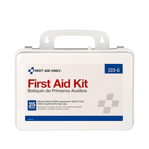First Aid Only 25 Person First Aid Kit, Plastic Case