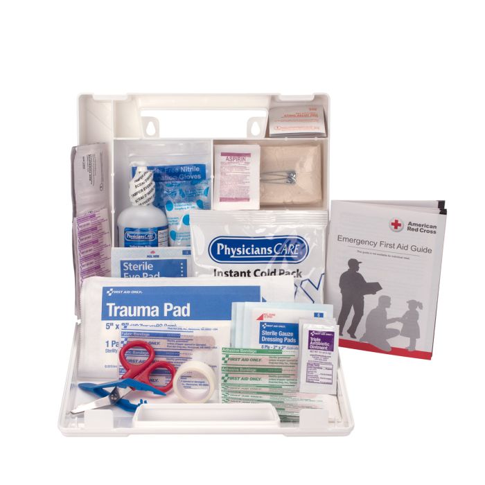 First Aid Only 25 Person First Aid Kit, Plastic Case With Dividers