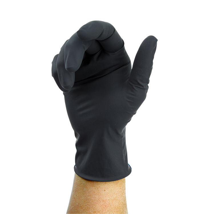 Dynarex Black Arrow Latex Exam Gloves, 6 Mil Thick, Powder-Free - 100/bx, 10bxs/cs (1000 Count)