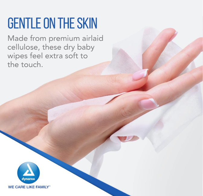 Dynarex Personal Care Washcloth - 50ea/bx, 10bxs/case (500 Count)