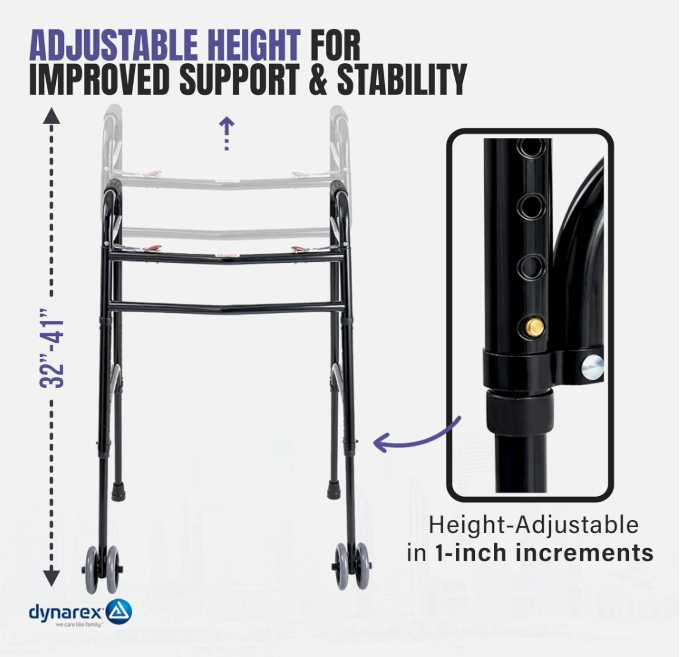 Dynarex Bari+Max Heavy Duty Steel Walker, 700 lb. Weight Capacity