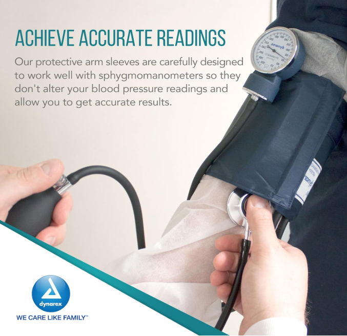 Dynarex BP Cuff Barrier Sleeve, Non-Woven   100ea/bx, 5bxs/case (500 Count)