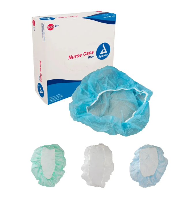 Dynarex Nurse Cap O.R. - 100ea/bx, 5bxs/case (500 Count)