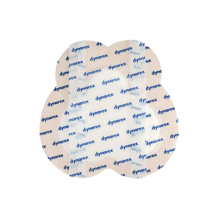 Dynarex SiliGentle - Silicone Bordered Foam Dressing, Heel - 5ea/bx, 12bxs/cs (60 Count)