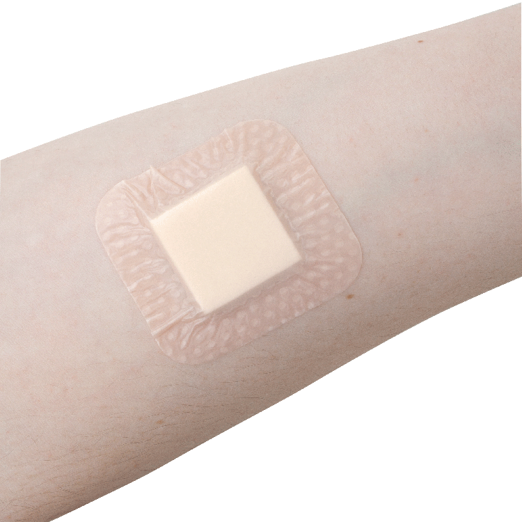 Silver Silicone Bordered Foam Dressing