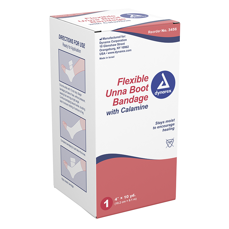 Dynarex Unna Boot Bandages w/ Calamine - 12ea/cs (12 Count)