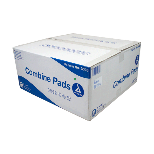 Dynarex Combine Pads 1/pouch - Sterile, 8" x 10" 24ea/bx, 15bxs/cs (360 Count)