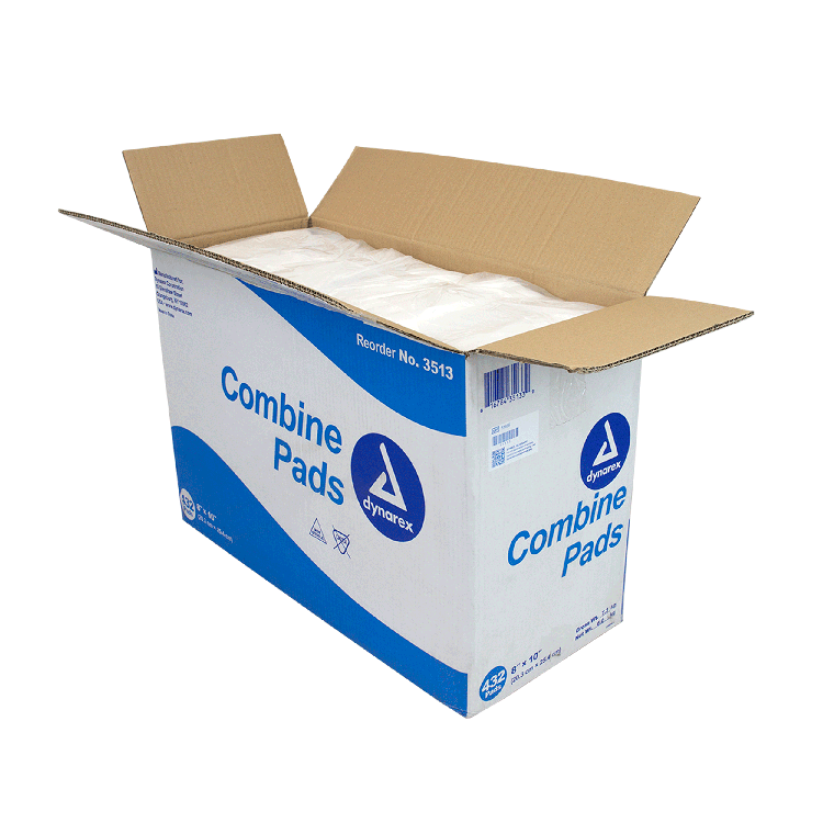 Dynarex Combine Pads - Non-Sterile, 8" x 10", Bulk (432 Count)