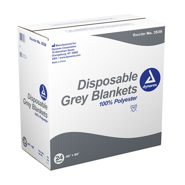 Dynarex Disposable Grey Blanket  - 24ea/cs (24 Count)