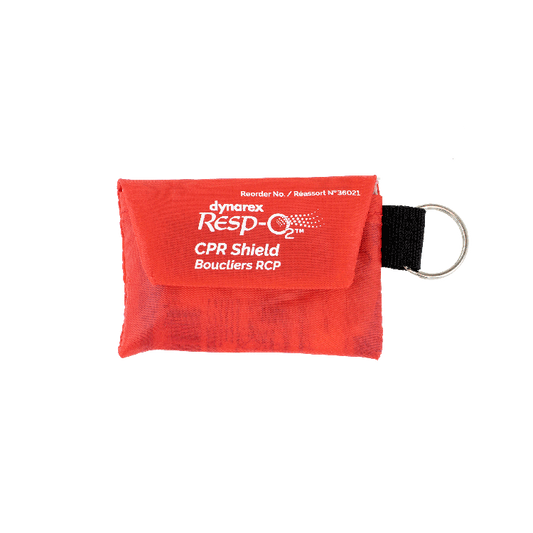 Dynarex CPR Face Shield in Soft Case w/ One-Way Valve, Barrier Filte (100 Count)