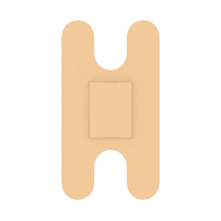 Dynarex Adhesive Fabric Bandages Knuckle - Sterile, 1 1/2" x 3" - 100ea/bx, 24bxs/cs (2400 Count)