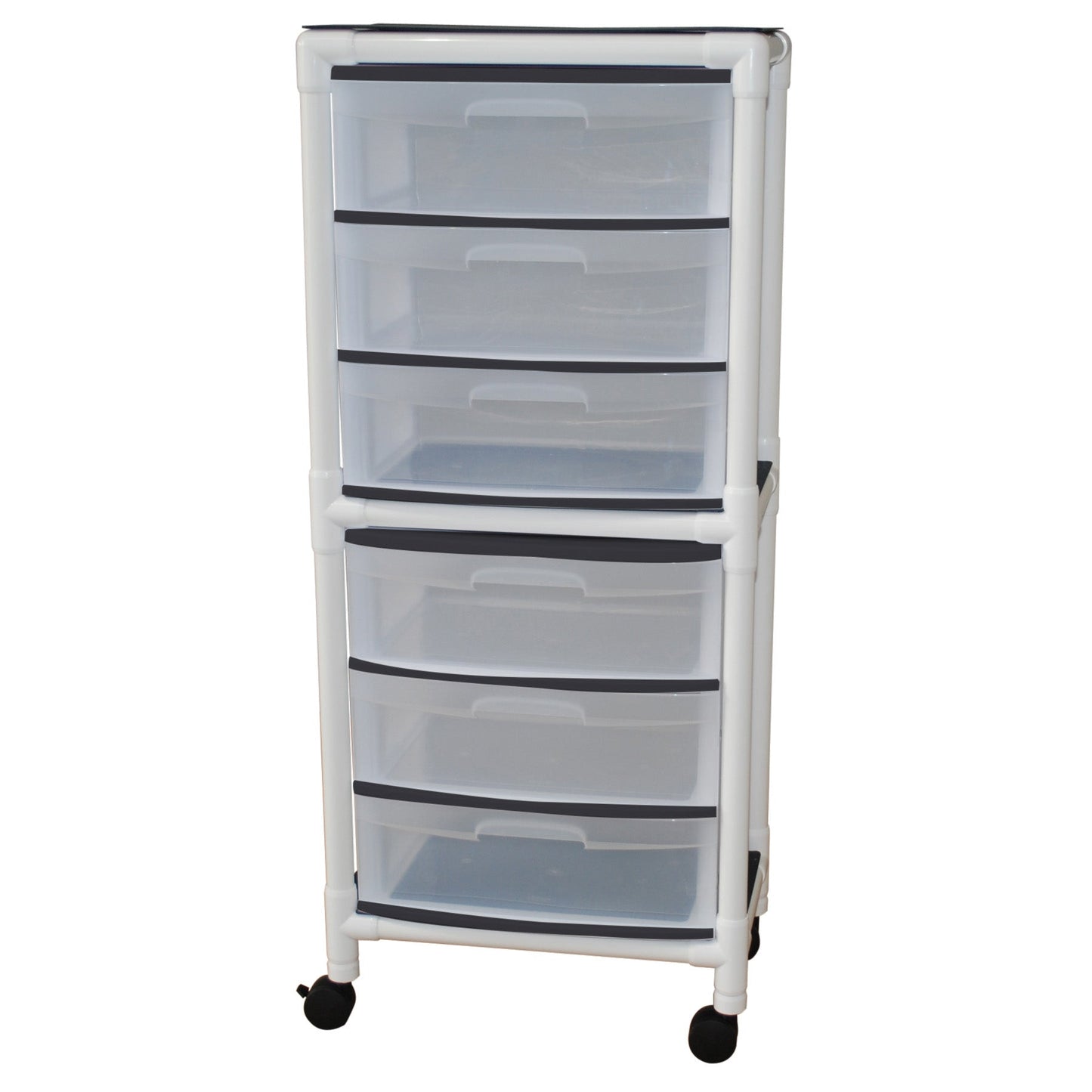 MJM International 3U6D Universal cart with 6 slide out drawers; drawer size: 19.125" W x 14" D x 6.5" H
