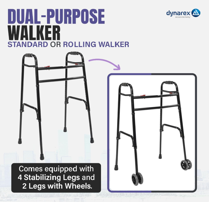 Dynarex Bari+Max Heavy Duty Steel Walker, 700 lb. Weight Capacity