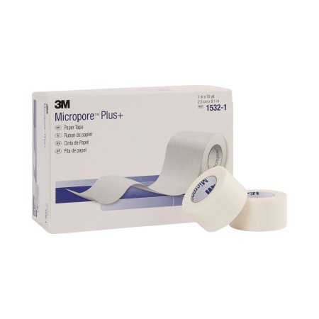 3M™ Micropore™ Paper Tape Plus Medical Tape 3M™ Micropore™ Paper Tape Plus White 1 Inch X 10 Yard Paper NonSterile
