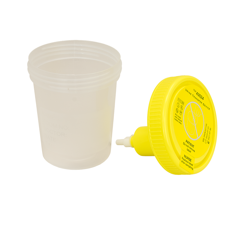 Dynarex Urine Transfer Device for Urine, 100 mL - Clear, Yellow (400 Count)