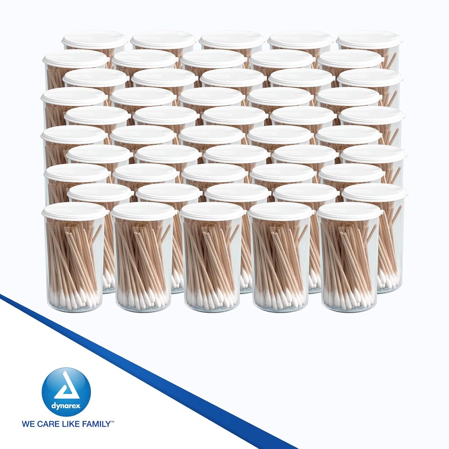 Dynarex Cotton Tip Applicators in Sealed Vial - 3" Length, 100ea/vial, 50vials/cs (5000 Count)