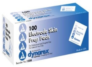 Dynarex Electrode Skin Prep Pad Dynarex 70% Strength Isopropyl Alcohol Individual Packet NonSterile
PAD, SKIN PREP (100/BX 10BX/CS)
