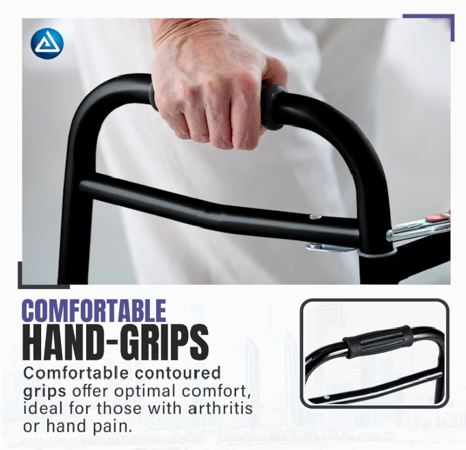 Dynarex Bari+Max Heavy Duty Steel Walker, 700 lb. Weight Capacity