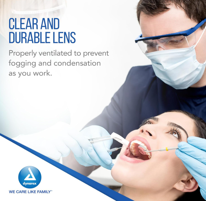 Dynarex Safety Glasses - 50ea/cs (50 Count)