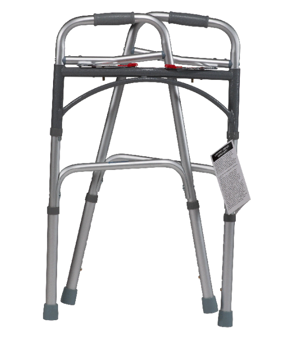 Dynarex Adult Two Button Folding Walker, 32" - 39", 4bx/case (4 Count)