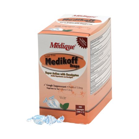 Medikoff® Cold and Cough Relief Medikoff® 6.1 mg Strength Lozenge 300 per Box
MEDIKOFF COUGH, LOZ SF (300/BX12BX/CS)